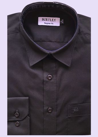  ÁO SƠ MI DÀI TAY REGULAR FIT AL73-021F ĐEN 
