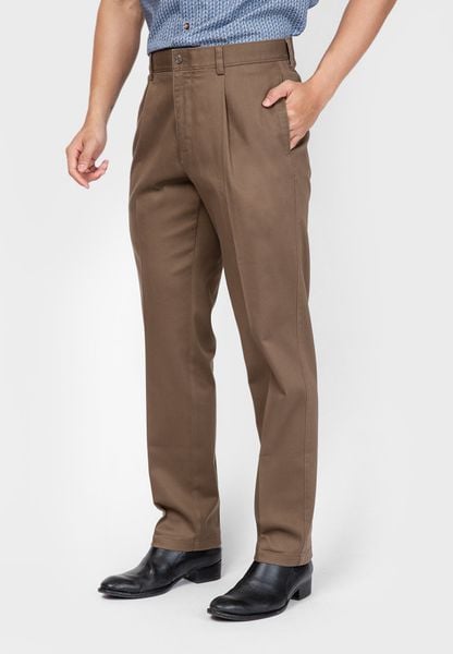 QUẦN KAKI NAM CÓ LY 31803-12-4 BROWN