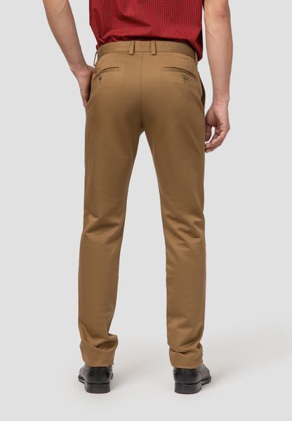 QUẦN KAKI NAM KHÔNG LY SLIMFIT 51913-03F-1 D/BROWN