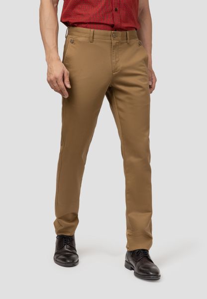 QUẦN KAKI NAM KHÔNG LY SLIMFIT 51913-03F-1 D/BROWN