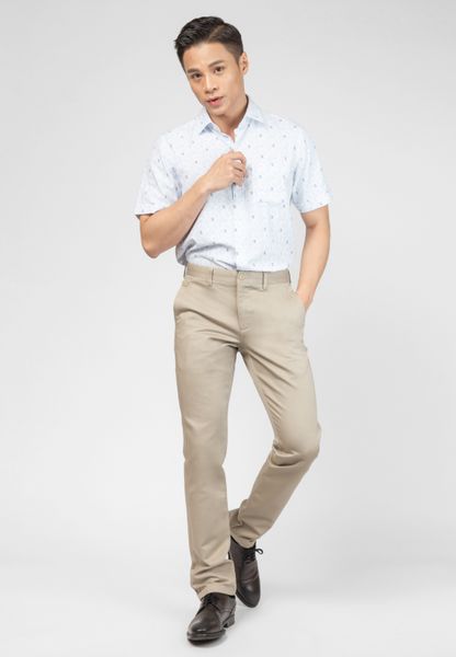 QUẦN KAKI NAM KHÔNG LY SLIMFIT 51913-03F-2 BEIGE