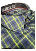 ÁO SƠMI NAM NGẮN TAY VẠT NGANG SLIMFIT AN70-022SN CARO XANH