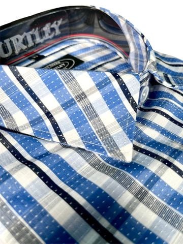  ÁO SƠMI NAM DÀI TAY SLIMFIT B1917-22F-1 XANH BIỂN 