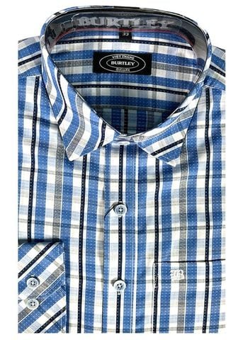  ÁO SƠMI NAM DÀI TAY SLIMFIT B1917-22F-1 XANH BIỂN 