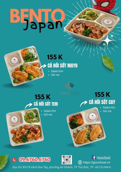 Bento cá hồi sốt Mayo