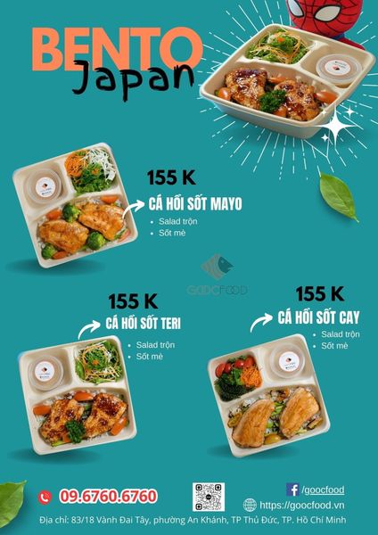Bento cá hồi sốt cay