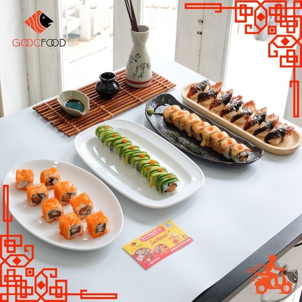 Combo Sushi 589k ( cuộn bơ + cuộn mayo + cuộn cá hồi + cuộn lươn)