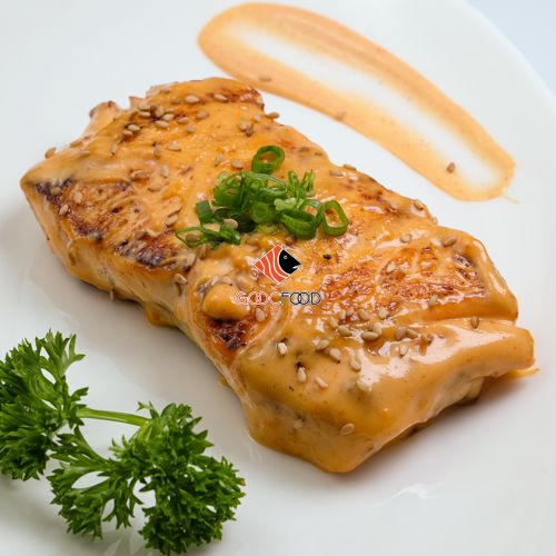 CA Cá Hồi nướng sốt cay (Grilled Salmon with spicy sauce)