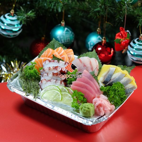 MERRY SET 4 (4 miếng cá hồi, 4 miếng cá trích, 4 miếng cá ngừ, 4 miếng cá chẽm, 4 miếng bạch tuộc)