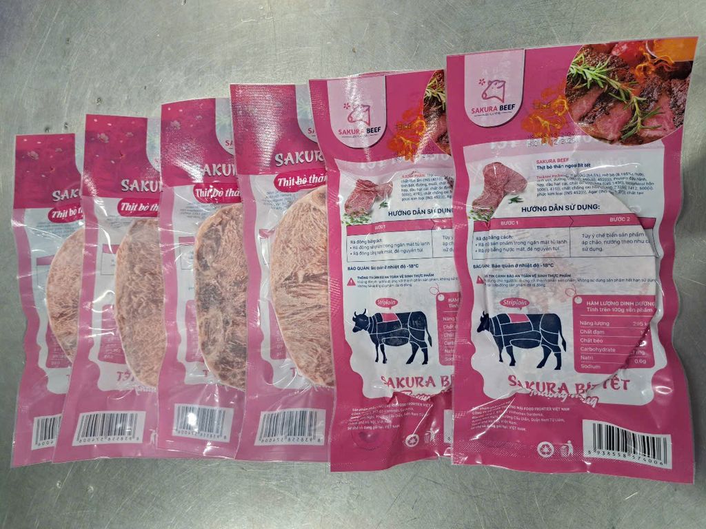 Bò Sakura beefsteak (miếng 200gr) vân mỡ