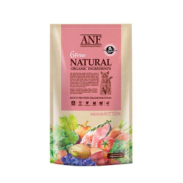 Thức ăn cho mèo con 6 Free Natural 2kg vị cá hồi và gà | ANF Indoor Kitten