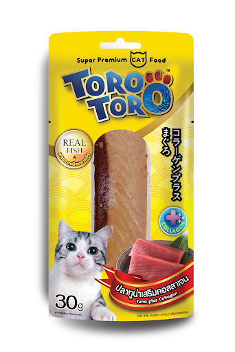 Thức ăn xông khói cho Mèo vị cá ngừ và collagen TORO TORO 30gr