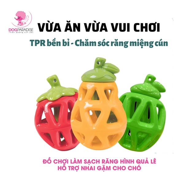 Đồ chơi hình quả lê làm sạch răng hỗ trợ nhai gặm cho chó