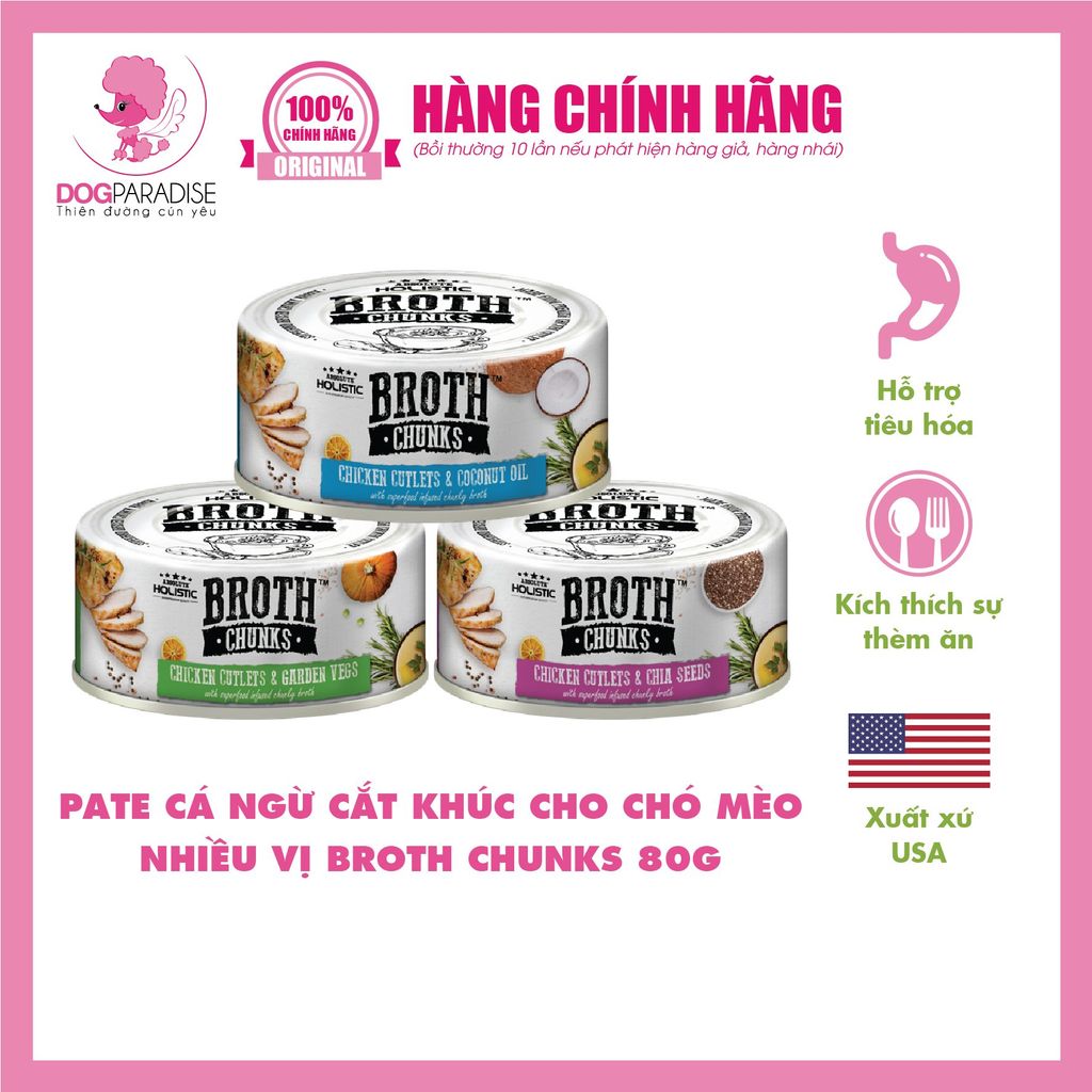 Pate cho chó mèo BROTH CHUNKS