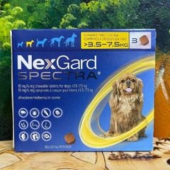Viên Nhai Nexgard Spectra trị bọ chét, ve, giun tim, giun tròn và trị ghẻ