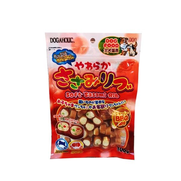 Snack cuộn kiểu nhật cho chó vị gà BBQ Soft sasami 100g | Dogaholic