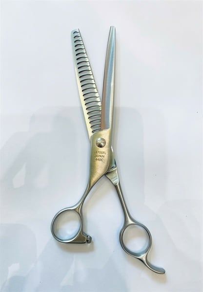Kéo răng cưa tay trái cắt tỉa lông chuyên nghiệp 7 inch - LB-700FL-Japan 440C-thép Nhật 440C (23 răng) - Left Chunker Scissor 7.0