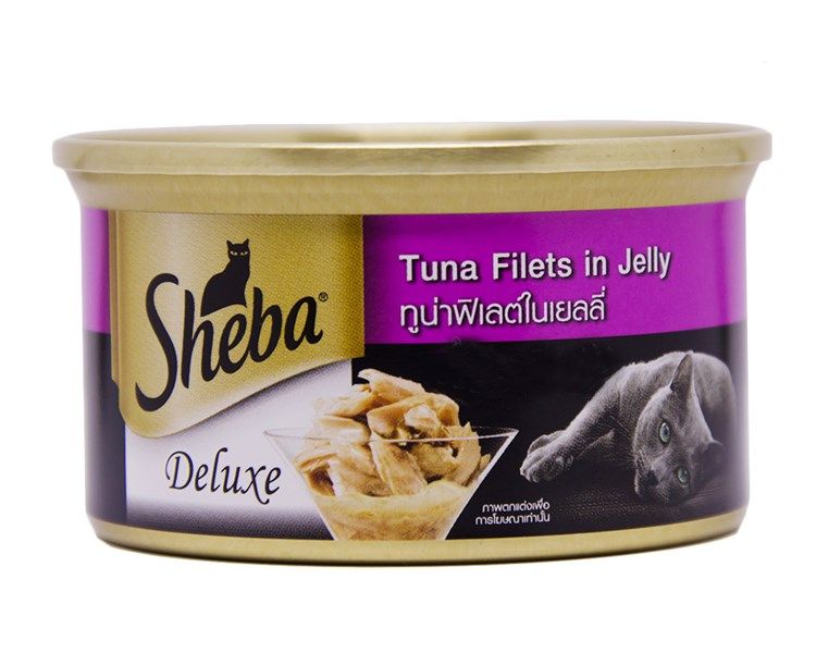 Thức ăn ướt cho mèo thạch phi lê cá ngừ 100g | Sheba Deluxe