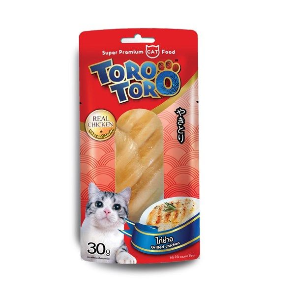 Thức ăn xông khói cho Mèo vị gà nướng TORO TORO 30gr