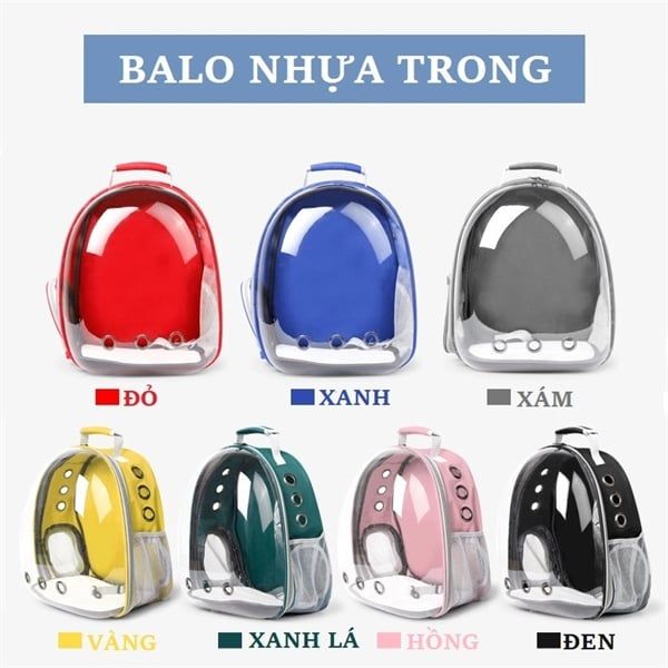 Balo phi hành gia nhựa trong
