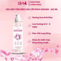 Sữa tắm mèo collagen anh đào DIVA Sakura