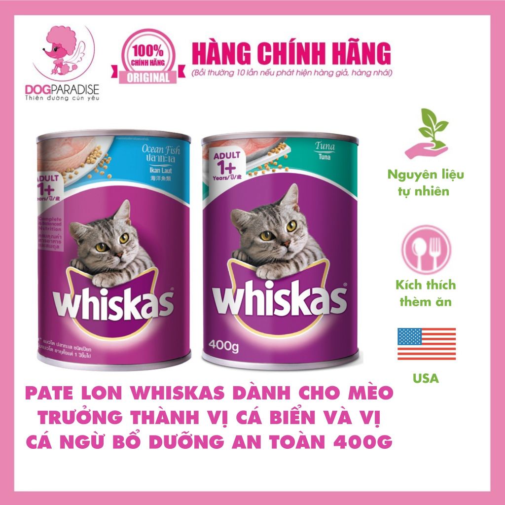 PATE LON WHISKAS MÈO TRƯỞNG THÀNH 400g