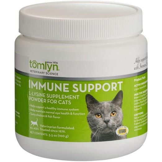 Bột hỗ trợ hệ hô hấp và mắt vị gà và cá cho mèo Immune support | Tomlyn