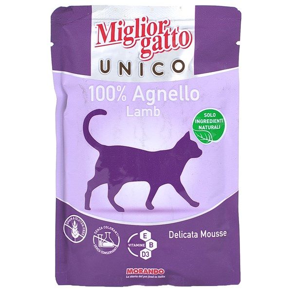 Pate cho mèo 100% thịt cừu non Miglior Gatto Unico | Morando