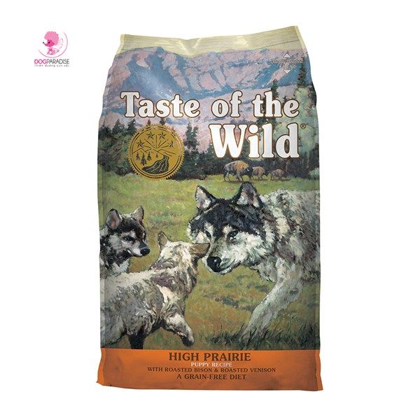 Thức ăn viên Tow cho chó con vị Bò rừng và Nai nướng High prairie 13kg | Taste Of The Wild