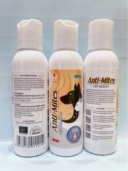 Sữa tắm chuyên dụng cho Spa HelloBoss Anti Mites 60ml (Dog&Cat)