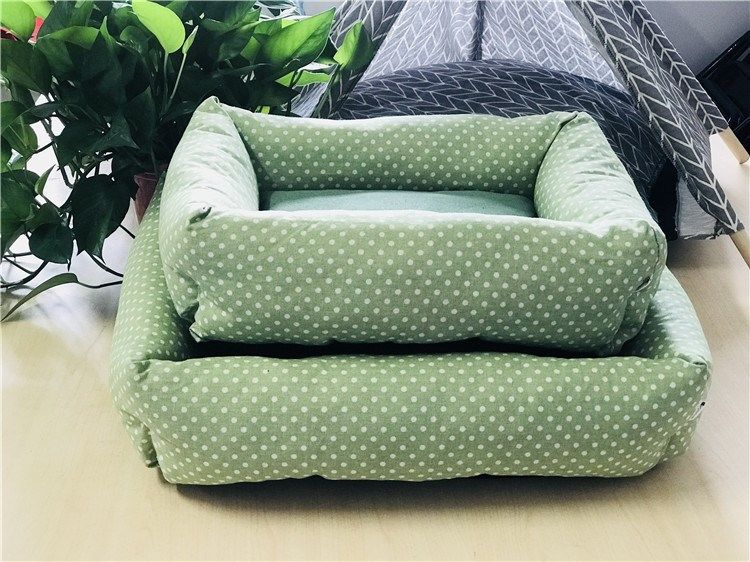 Nệm nằm vuông cho thú cưng - Xanh Rêu S 50x40x16cm | Loffepet