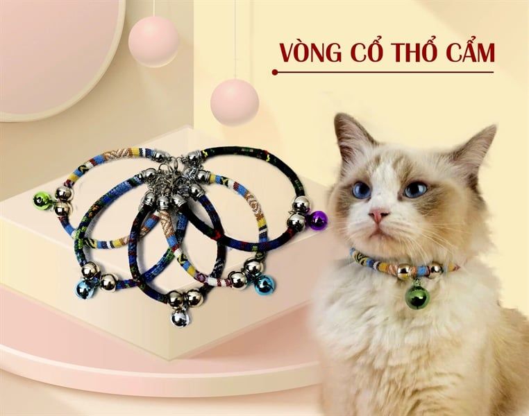 Vòng cổ thổ cẩm cho mèo
