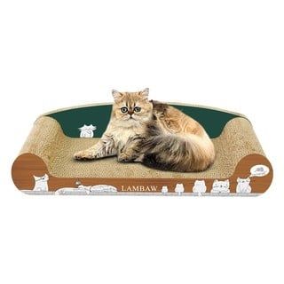 Bàn cào cho mèo - Hình ghế sofa màu nâu IC-0004 - ICLE - 50cm (L) x 24,5 cm (W) x 13.5 cm (H)