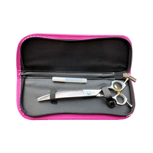 Kéo cong răng cưa cắt tỉa lông chuyên nghiệp 7.5 inches TDM750CF thép nhật 440C (32 răng)