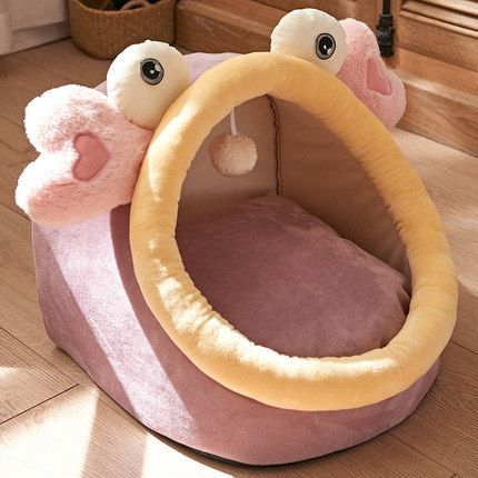 Ổ nệm cho chó mèo hình cua màu hồng - Size L - 50cm