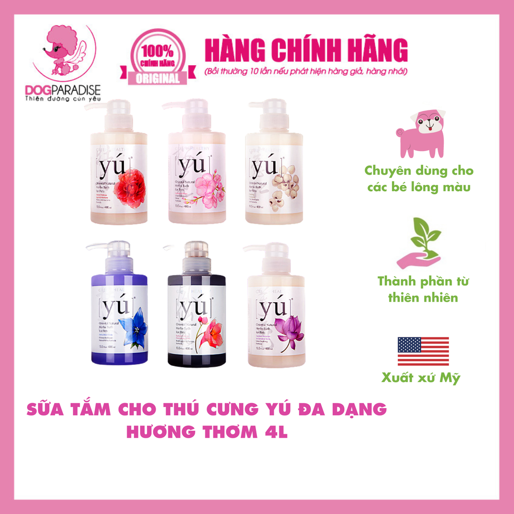 Sữa tắm cho thú cưng | Yú Hương Hà Thủ Ô 4L