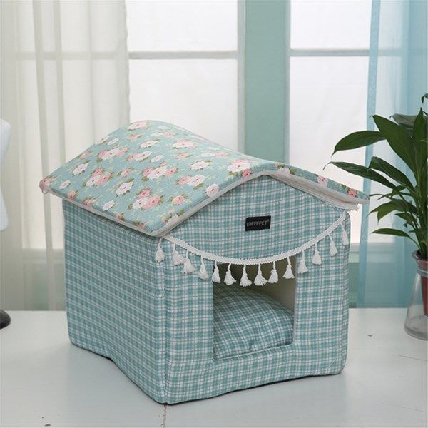 Nhà đơn cho mèo - Xanh Da Trời 42x38x39cm | Loffepet