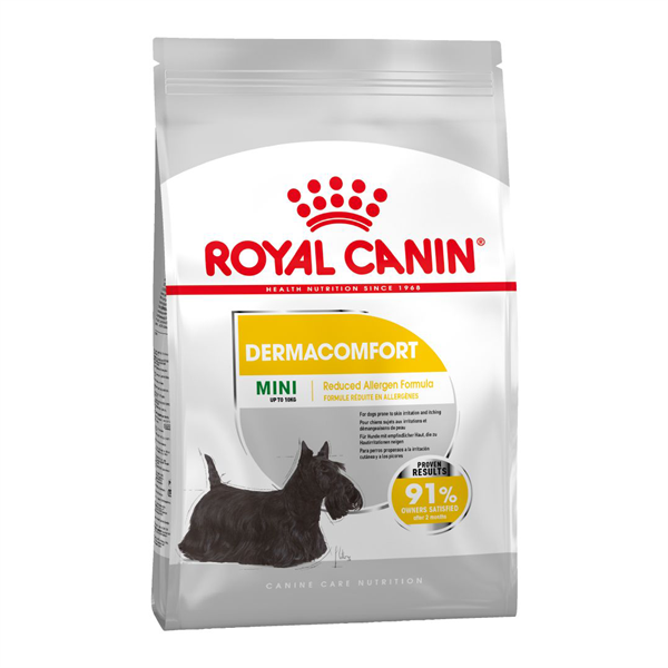 Thức ăn hạt giảm ngứa và dị ứng cho chó dưới 10kg - Mini Dermacomfort 1kg| Royal Canin