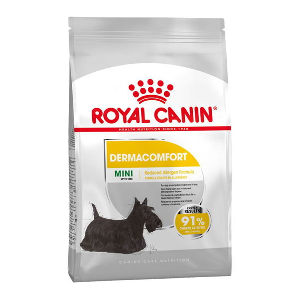 Thức ăn hạt giảm ngứa và dị ứng cho chó dưới 10kg Royal canin Mini Dermacomfort 1kg