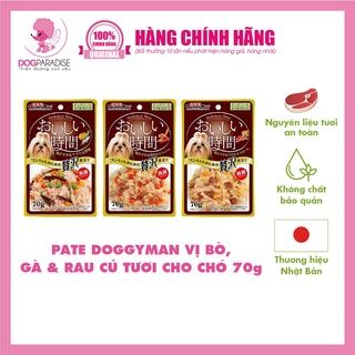 Thịt gà đóng gói cho chó bổ sung gan gà và rau - DoggyMan DMA-02 - 70g