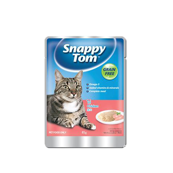 Thức ăn hỗn hợp hoàn chỉnh cho mèo vị thịt gà 85g | Snappy Tom