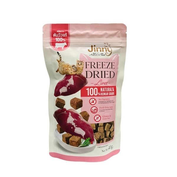 Thịt sấy giòn Jinny dành cho mèo 40g