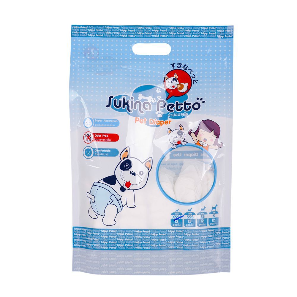 Tã quần cho chó Cái từ 1-2kg - size XSSS - Sukina petto