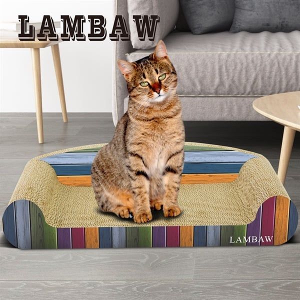 Bàn cào cho mèo - Hình ghế sofa cầu vồng IC-0004 - ICLE - 50cm (L) x 24,5 cm (W) x 13.5 cm (H)