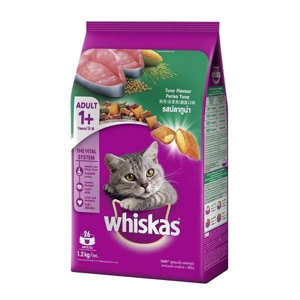 Thức Ăn Cho Mèo Trưởng Thành Whiskas Vị Cá Ngừ 1.2Kg - Tuna Flavour