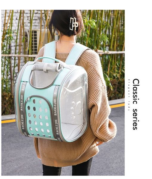 Balo đa năng cho chó mèo - 40x32x43cm - Màu xanh lam