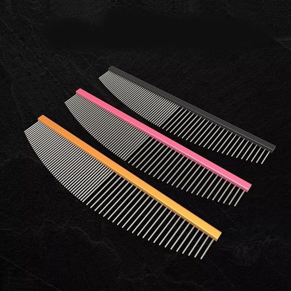Lược nhôm chống tĩnh điện grooming half moon comb - 16.5cm