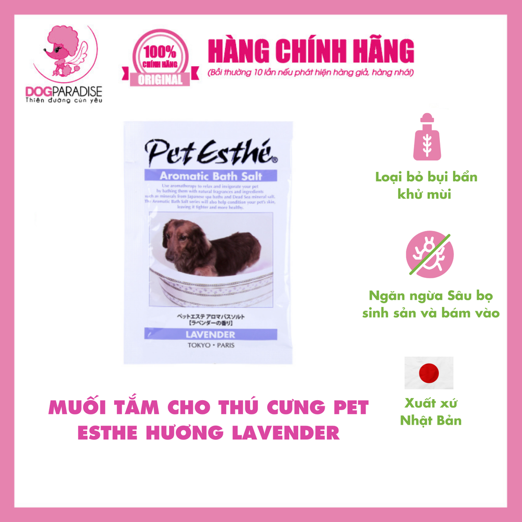 Muối tắm thơm hương Lavander 15g PET ESTHE