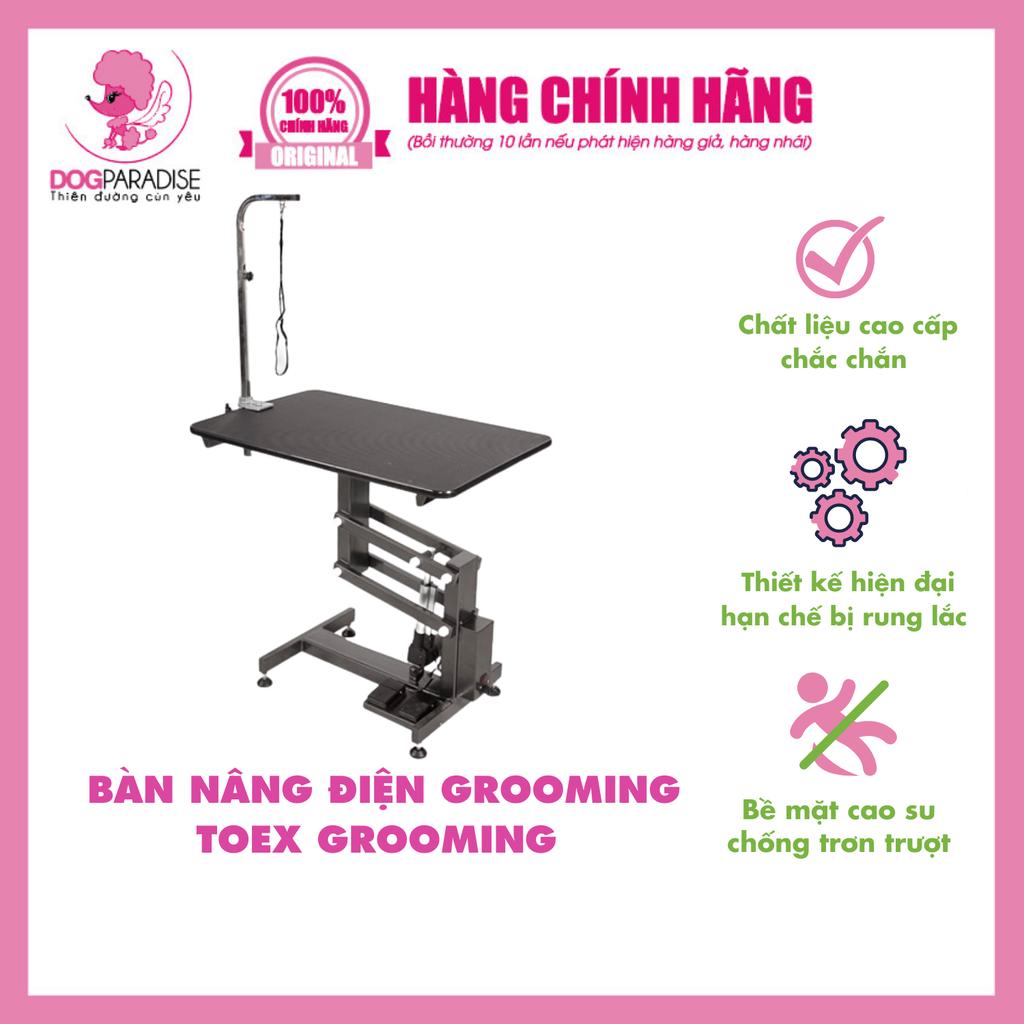 Bàn nâng điện grooming FT-802LE 60x120x(52-100)cm |TOEX GROOMING