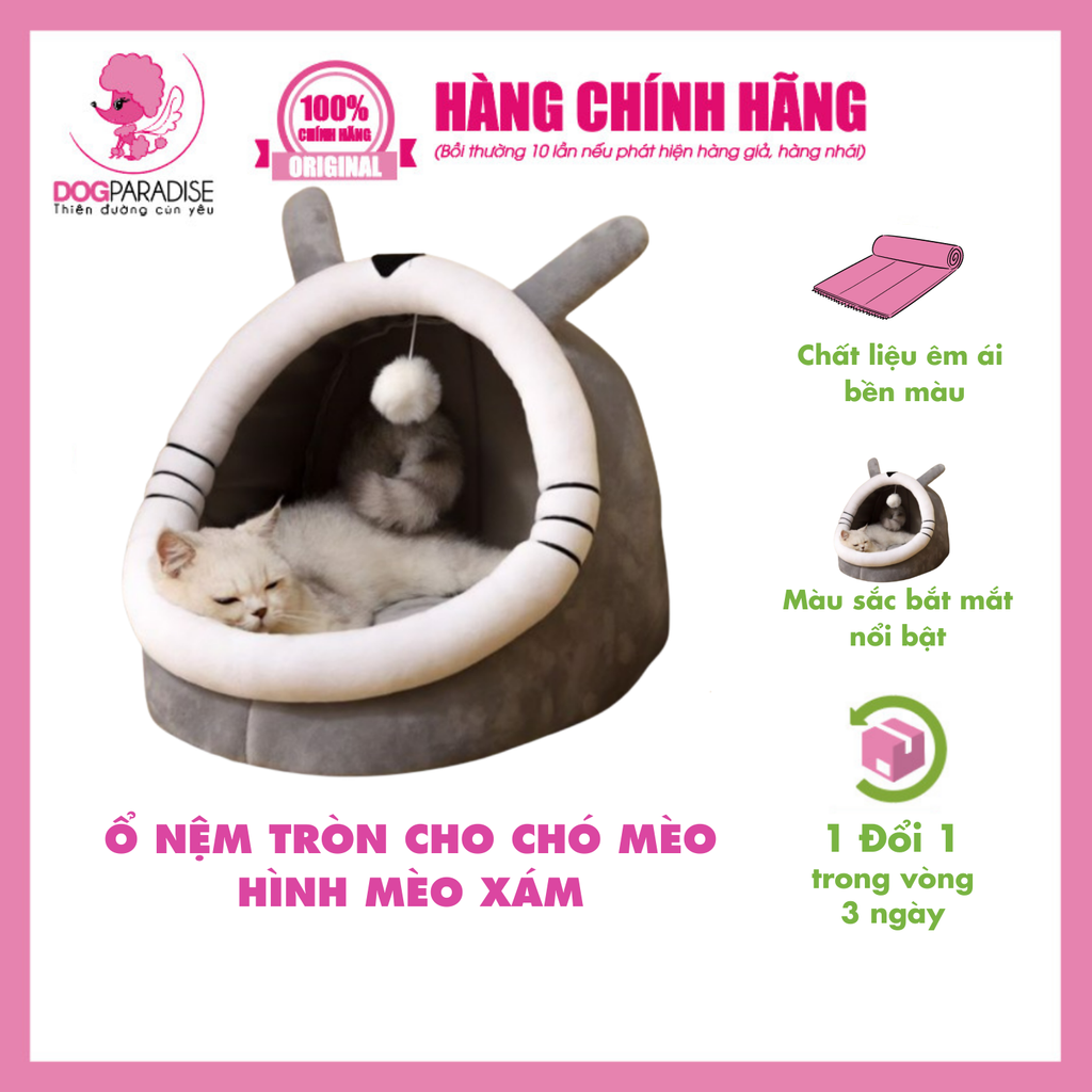 Ổ nệm tròn cho chó mèo